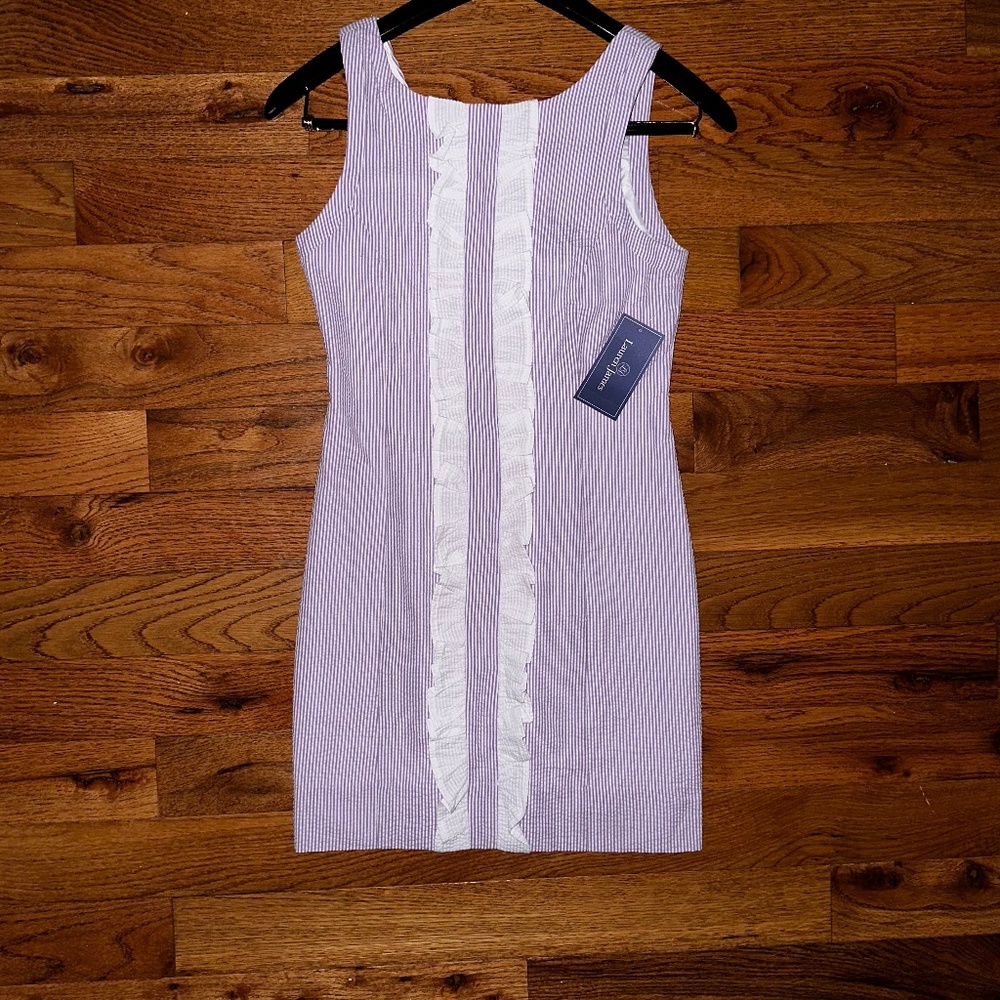 Lauren James  Bailey Stripe Dress Lavender